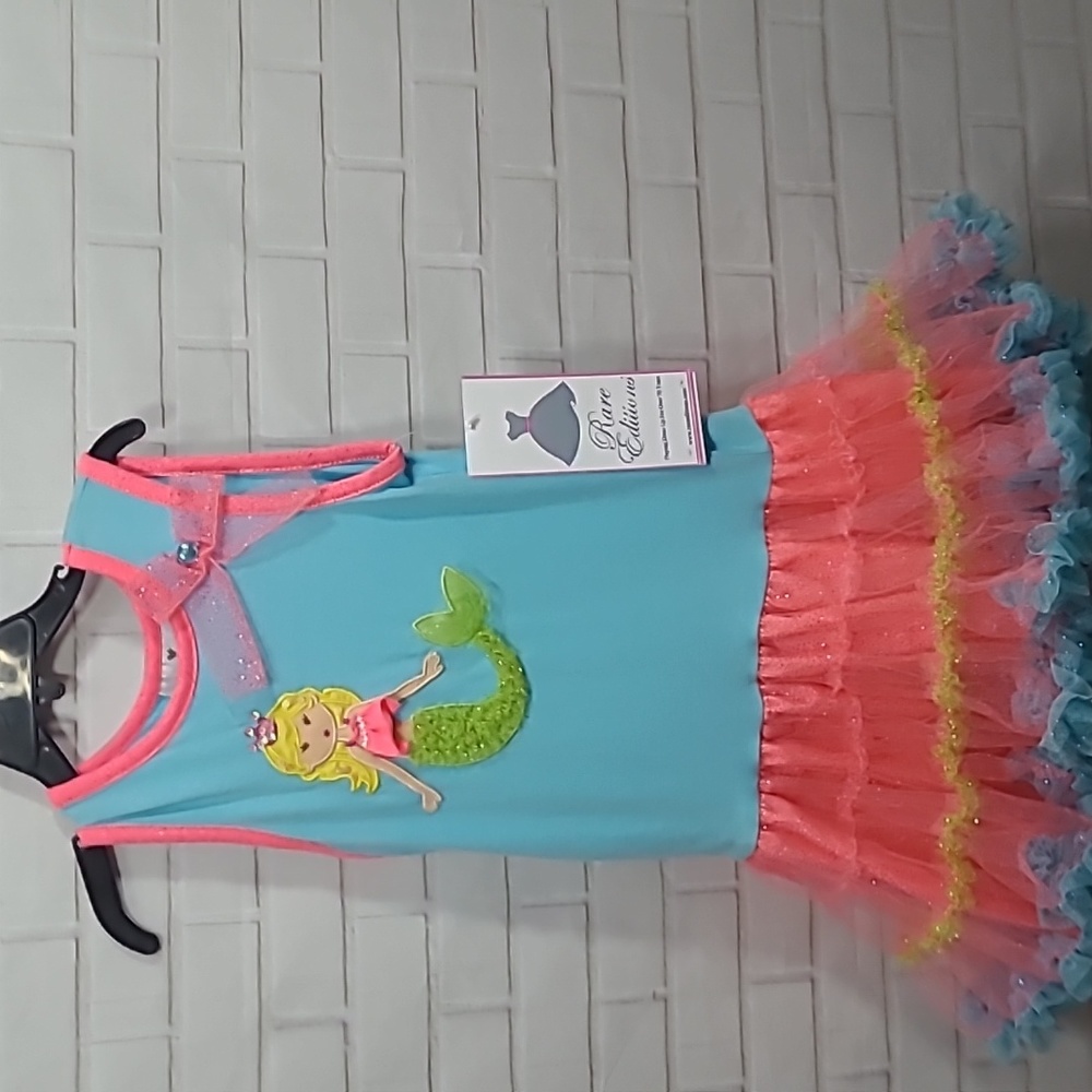 NWT Rare Editions GIRLS Mermaid tutu dress